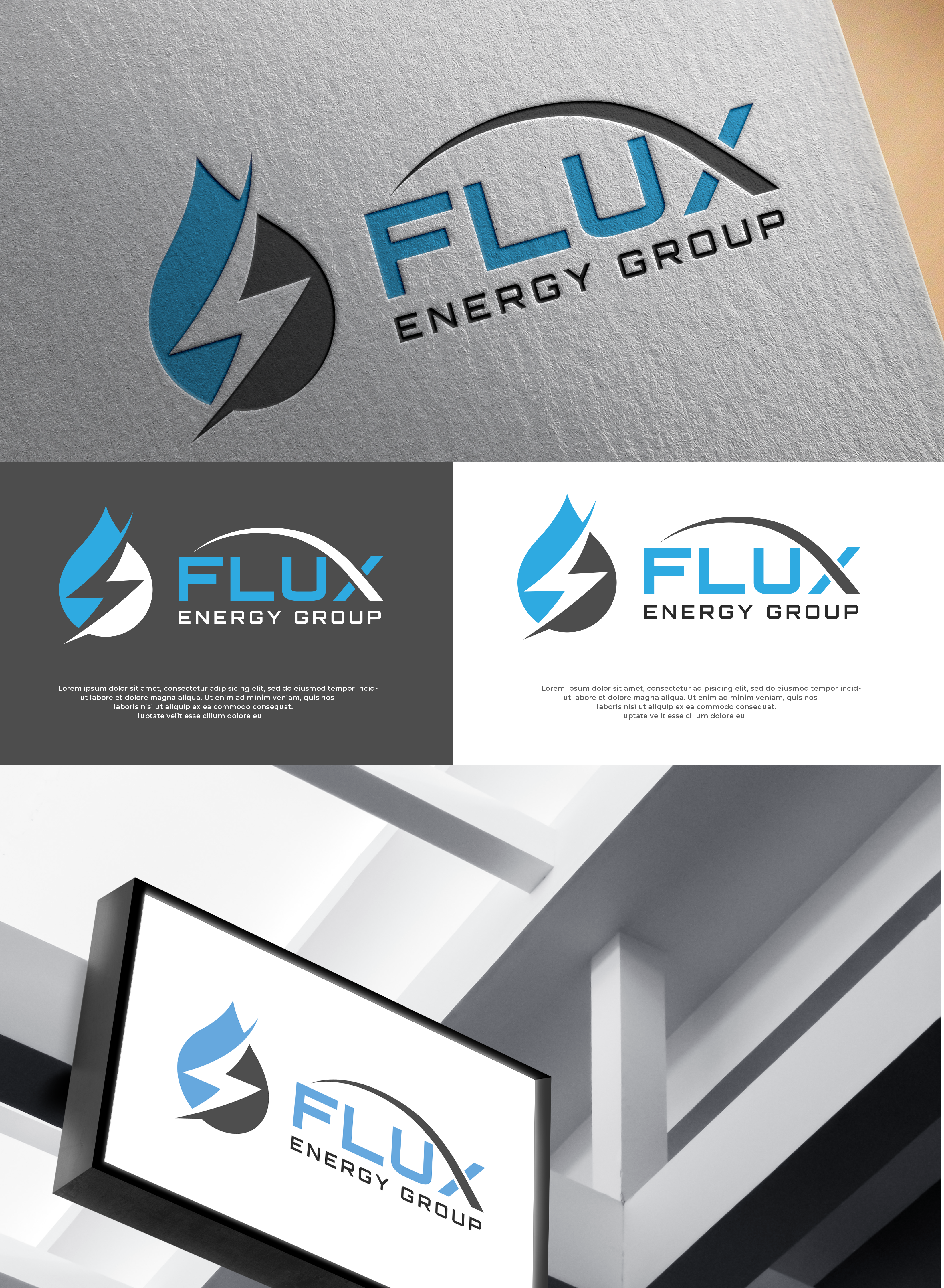 Logo Design by Graphixpointt for Flux Energy Group, Inc. | Design #29958835