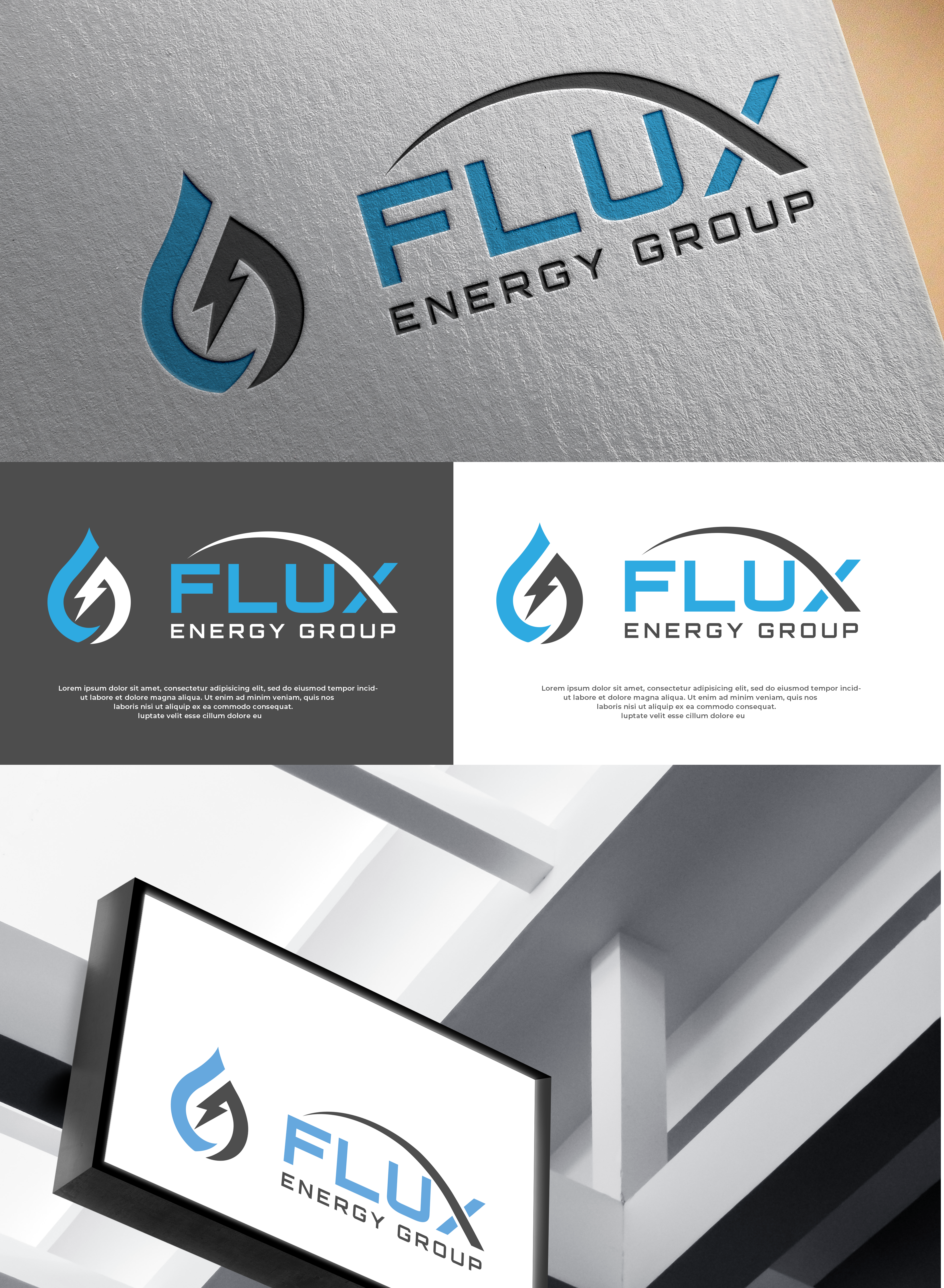 Logo Design by Graphixpointt for Flux Energy Group, Inc. | Design #29958988