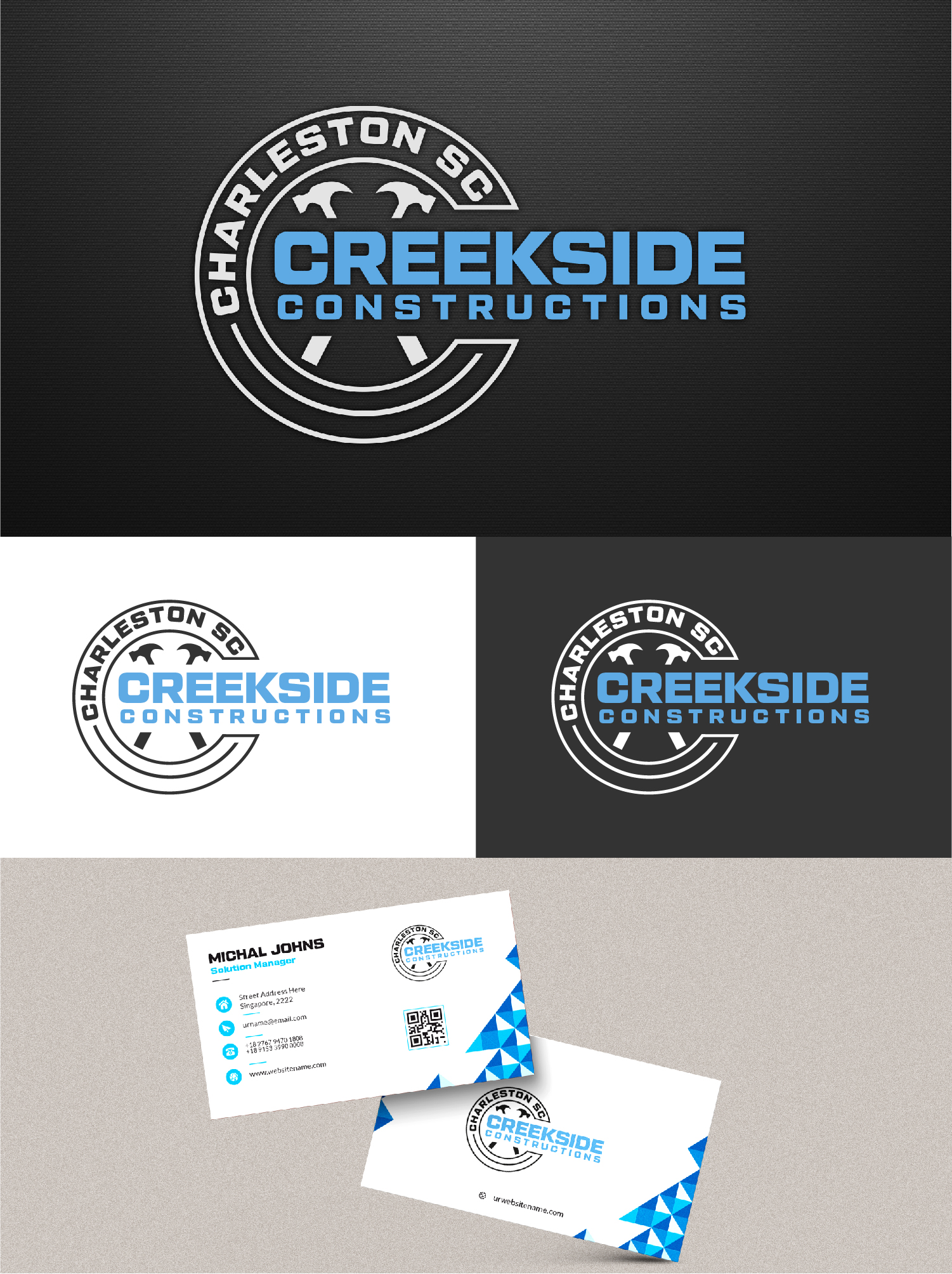Diseño de Logo por S.H Designs para Creekside Construction | Diseño #29968370