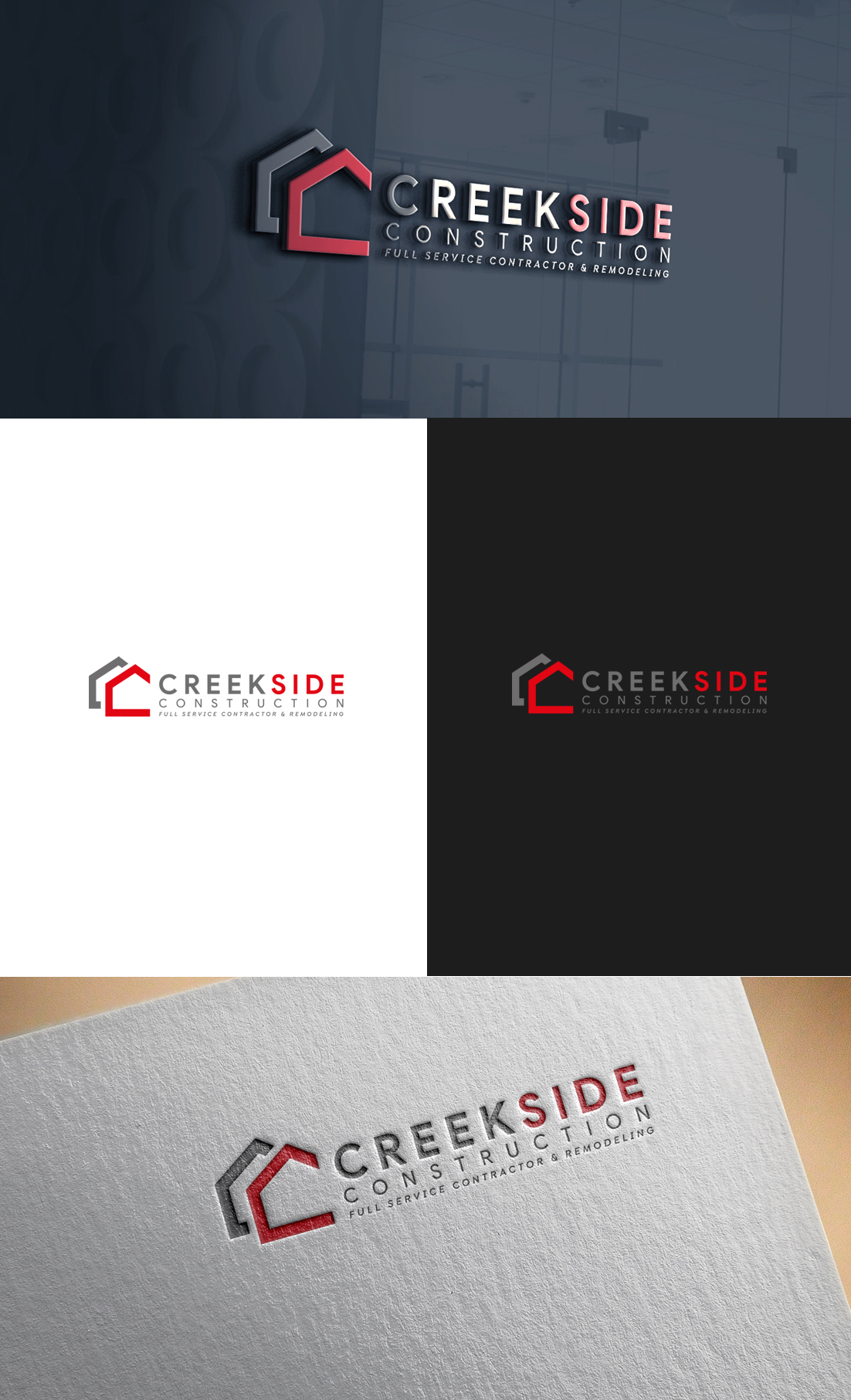 Logo Design by GLDesigns for Creekside Construction | Design #29961926