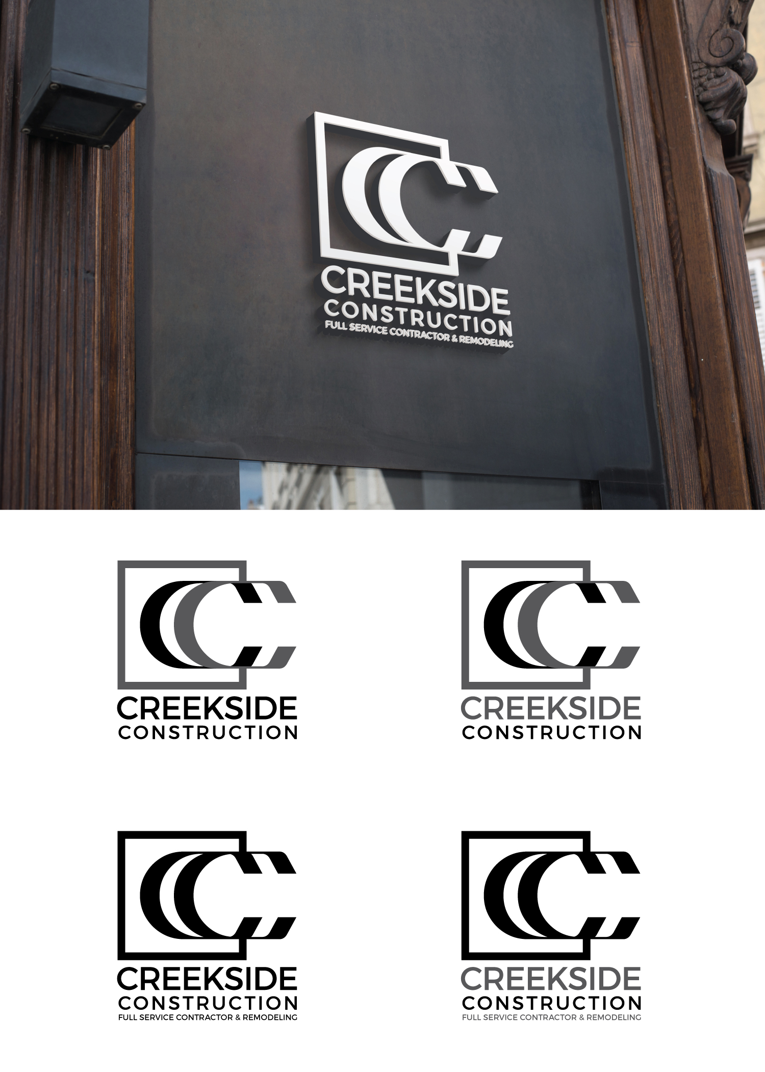 Logo Design by Impressive Sol for Creekside Construction | Design #29964954