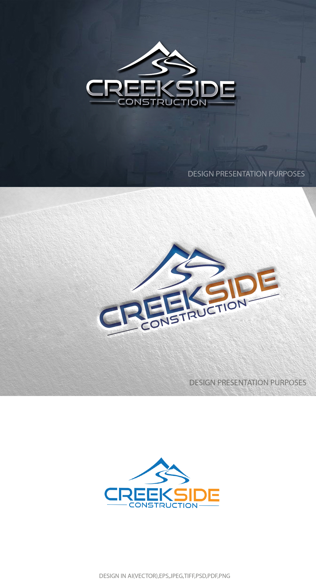 Logo Design by zebronicgraphic for Creekside Construction | Design #29960541