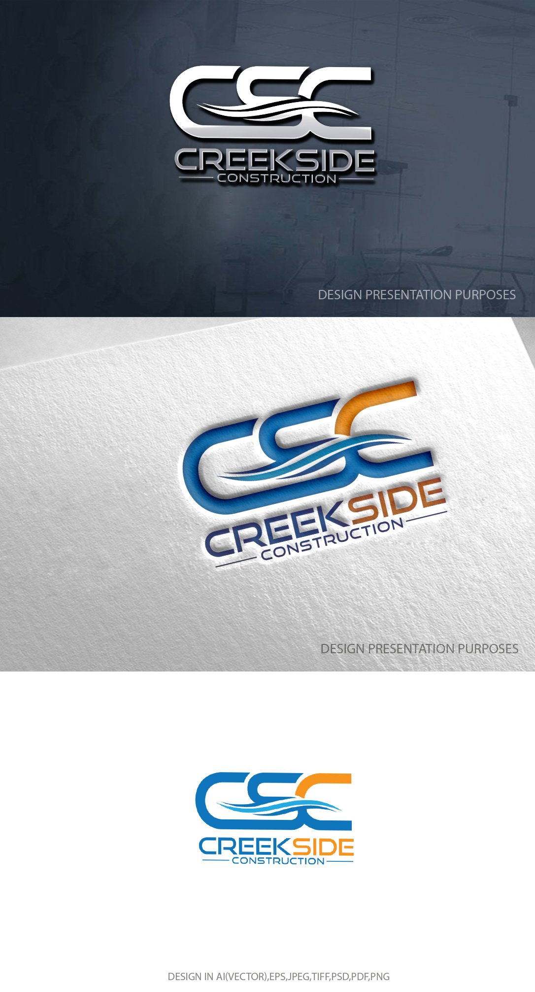 Logo Design by zebronicgraphic for Creekside Construction | Design #29960694