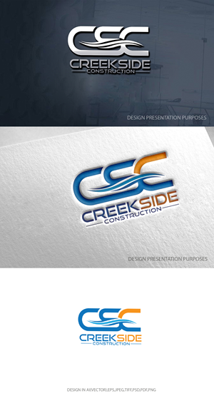 Logo Design by zebronicgraphic for Creekside Construction | Design: #29960694