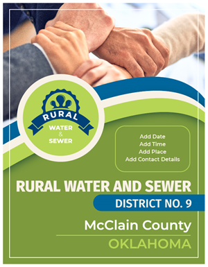 Flyer Design by vidarshana 2 for Rural Water and Sewer District NO. 9, McClain County, Oklahoma | Design: #29973255