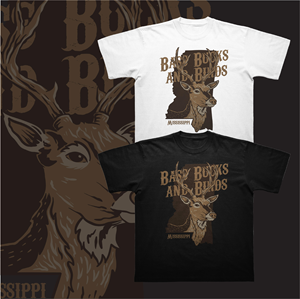 T-shirt Design by Rifqi 7 for Bass, Bucks, And Birds | Design: #30029293