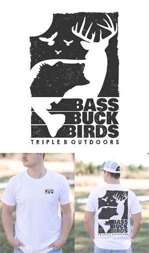 T-shirt Design by DoppelGanger Studio for Bass, Bucks, And Birds | Design: #29977120