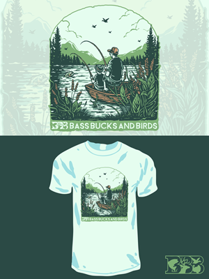 T-shirt Design by krizvector for Bass, Bucks, And Birds | Design: #29970760