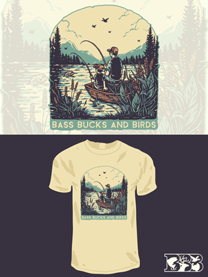 T-shirt Design by krizvector for Bass, Bucks, And Birds | Design: #30021237