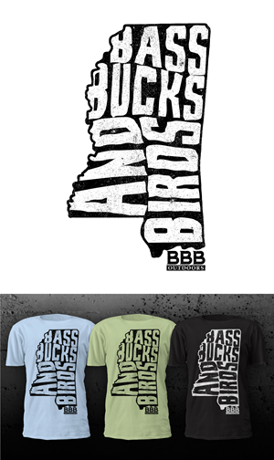 T-shirt Design by D'Mono for Bass, Bucks, And Birds | Design: #29975097