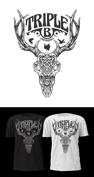 T-shirt Design by D'Mono for Bass, Bucks, And Birds | Design: #30009463