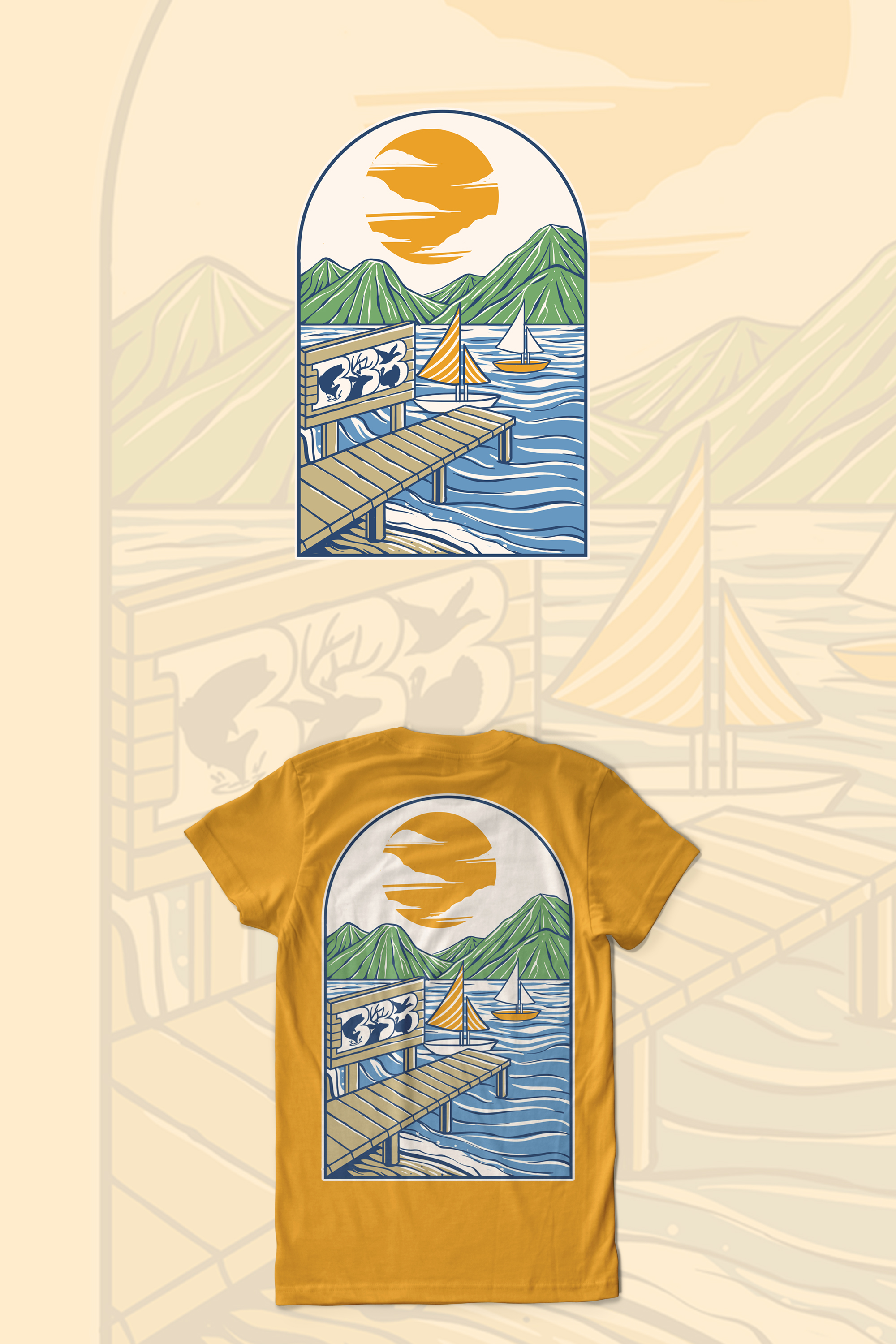 Design de T-shirt par adhitamawicaksana pour Bass, Bucks, And Birds | Design #29976498