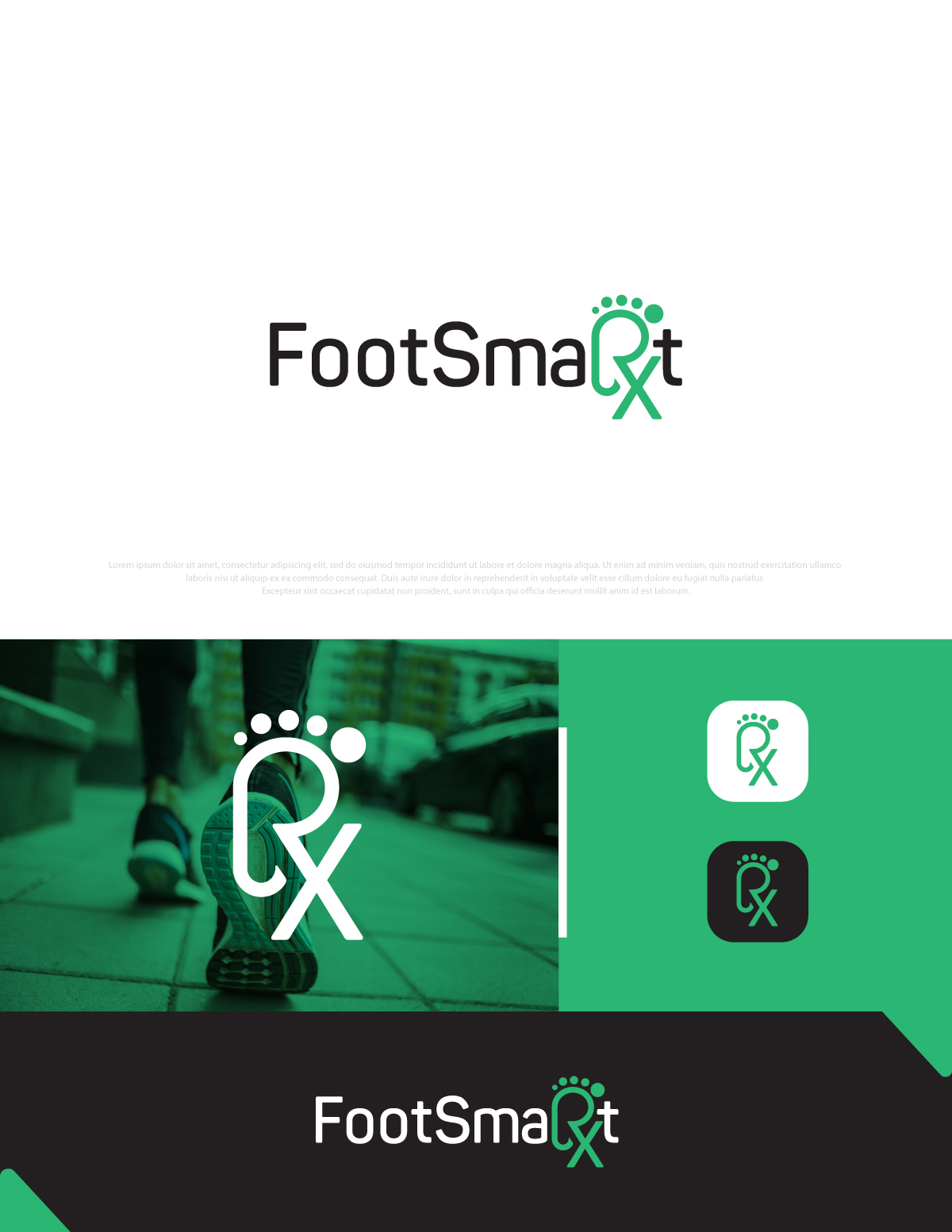 Elegant, Playful, therapeutic shoe store Logo Design for FootSmaRt X by