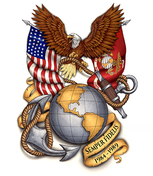 a color U.S Marine Corps Eagle Globe and Anchor for a woman Marine