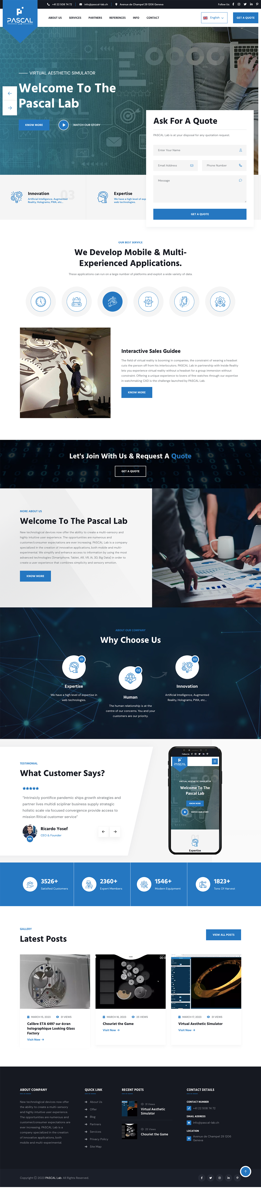 Web Design by mithun.contrivance for PASCAL Lab | Design #30014156