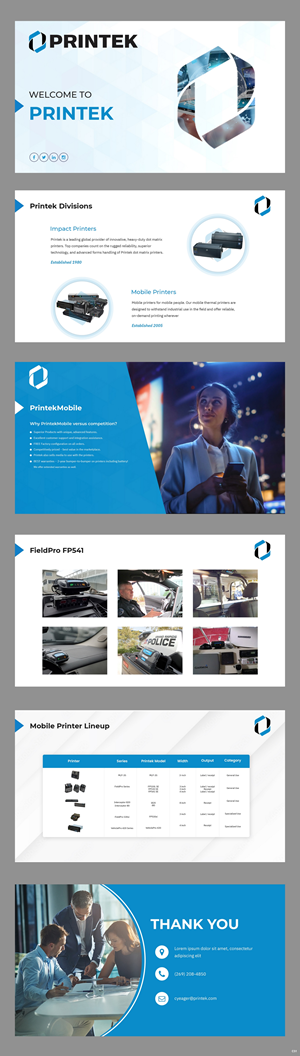 PowerPoint-Design von pb für Printek, LLC | Design: #29991953