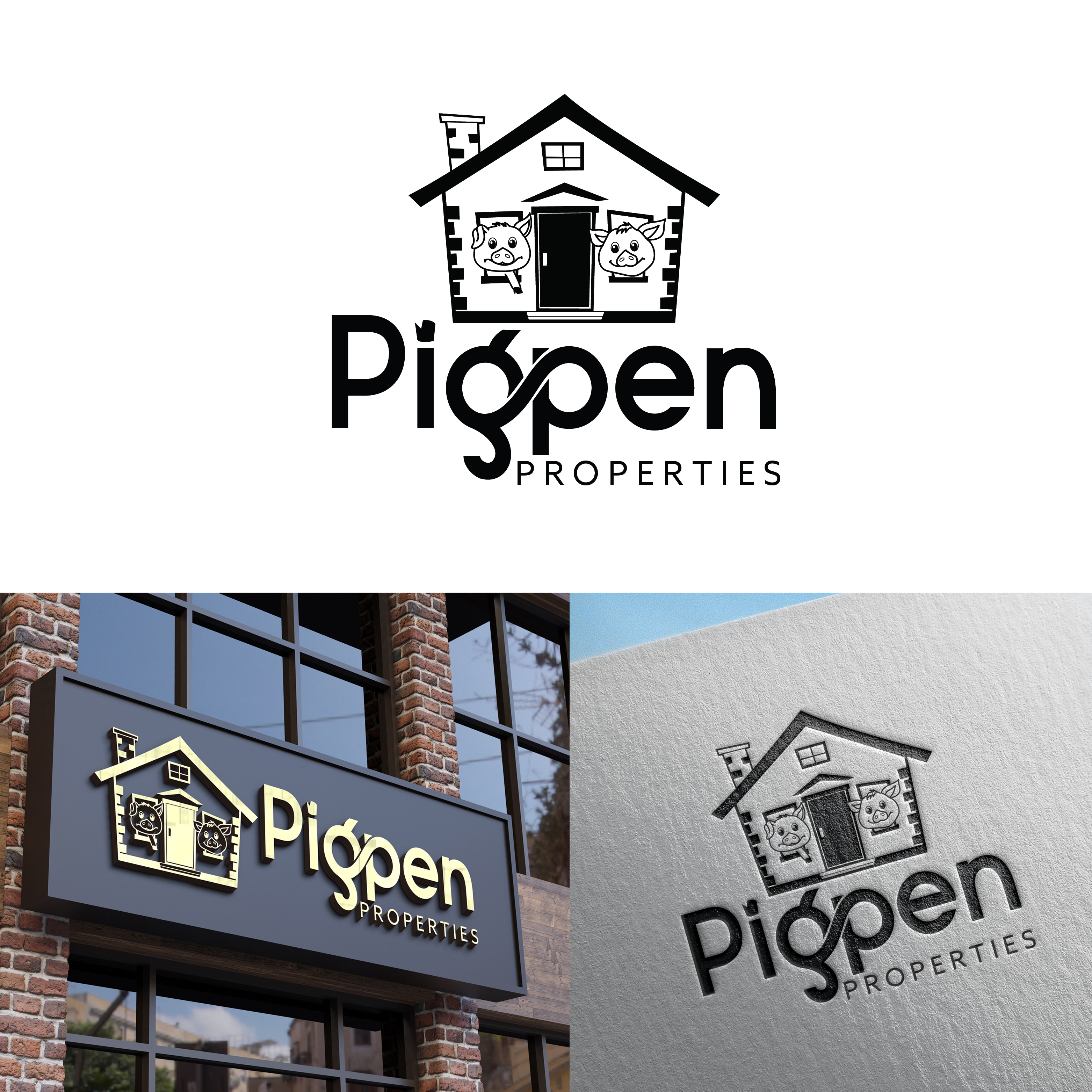Diseño de Logo por Hardcore Design para Pigpen Properties | Diseño #30001741
