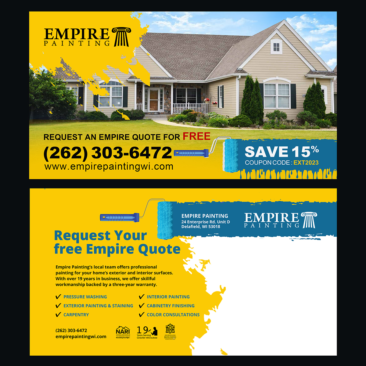 Postkarten-Design von NatPearlDesigns für Empire Painting | Design #30018482