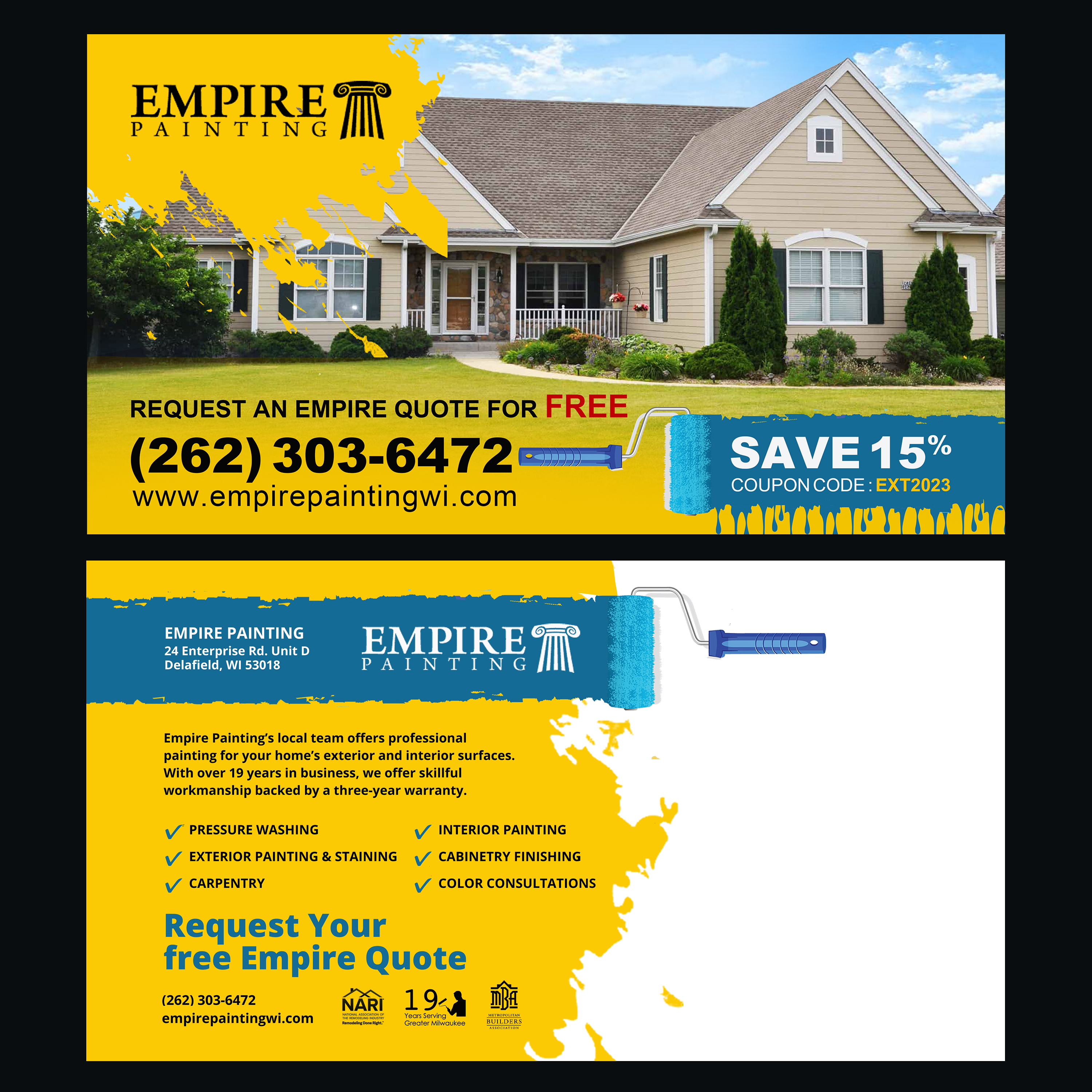 Postcard Design by NatPearlDesigns for Empire Painting | Design #30018561