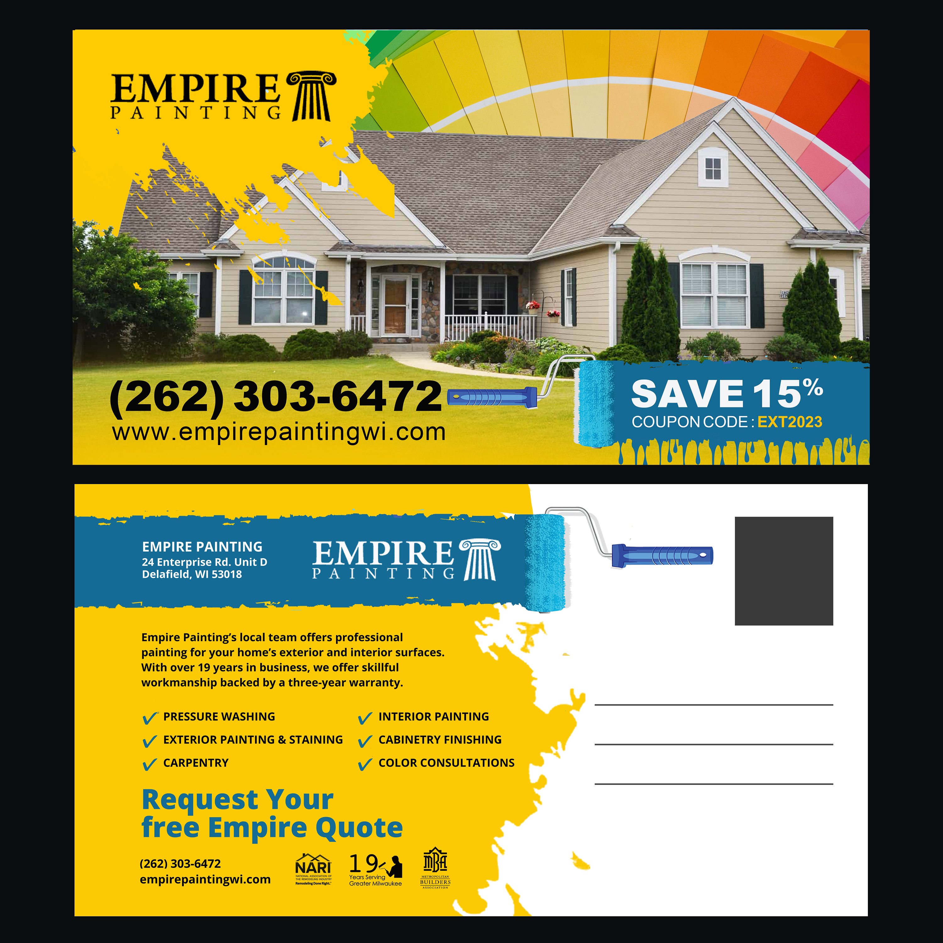 Postcard Design by NatPearlDesigns for Empire Painting | Design #30018659