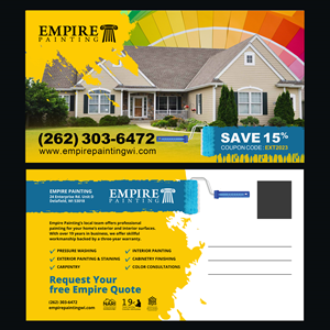 Diseño de Postal por NatPearlDesigns para Empire Painting | Diseño: #30018659