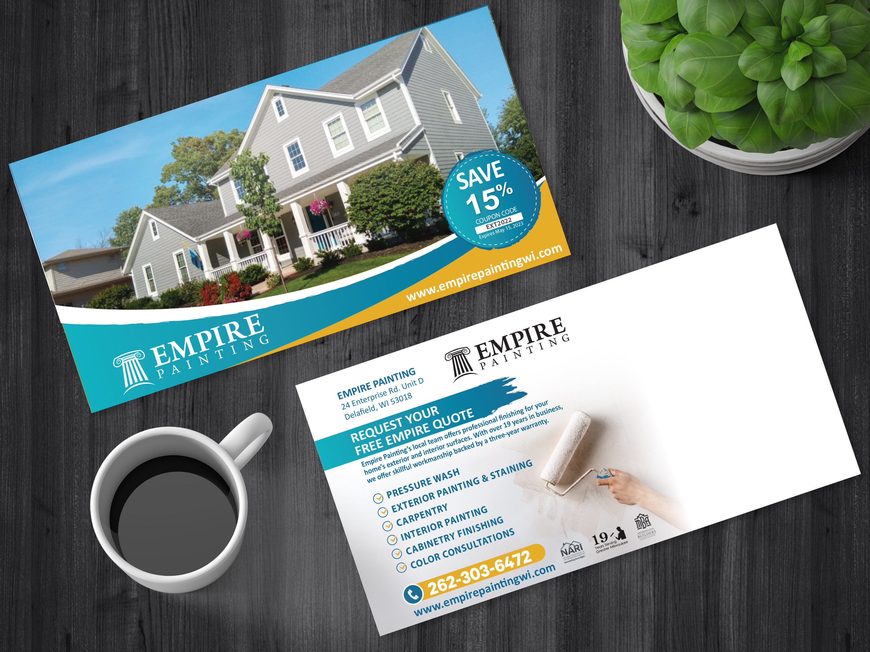 Design de Carte Postale par alex989 pour Empire Painting | Design #30001408