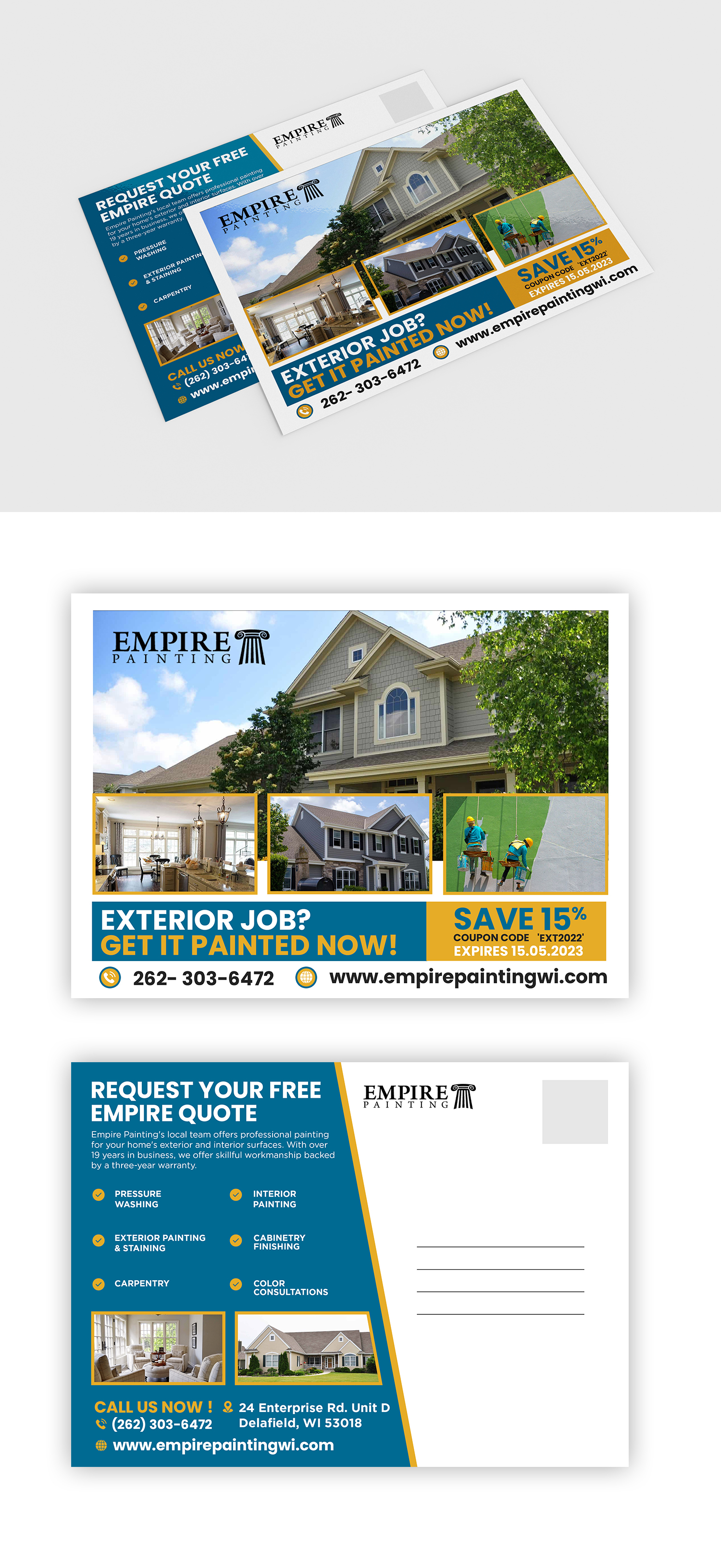 Diseño de Postal por debdesign para Empire Painting | Diseño #30008421