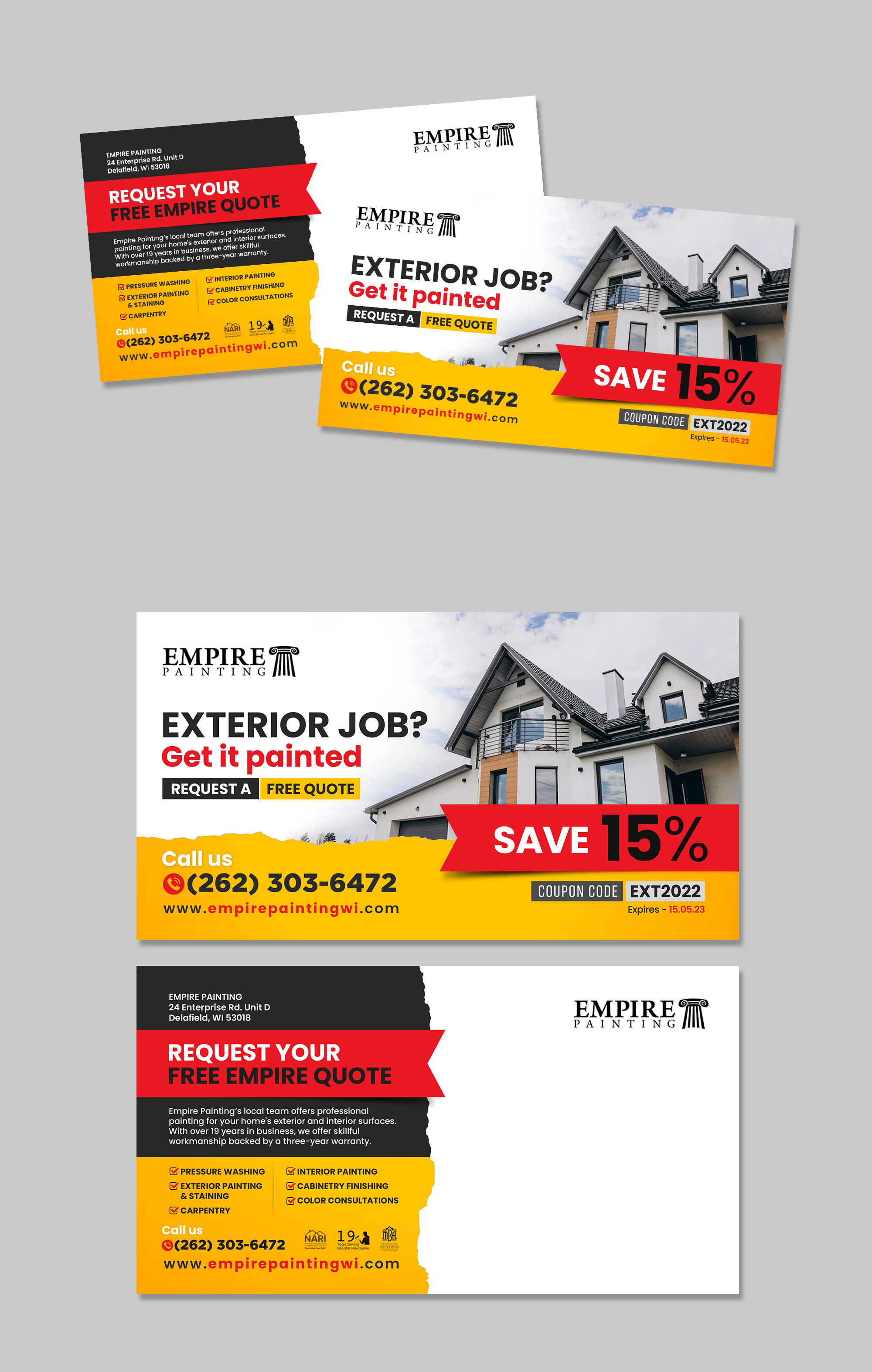 Design de Carte Postale par debdesign pour Empire Painting | Design #30010095