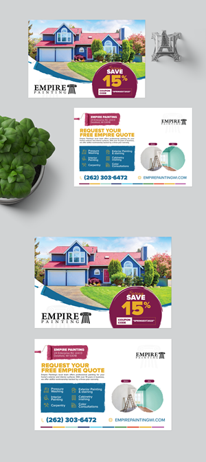 Postcard Design by vcreatived for Empire Painting | Design #30006126