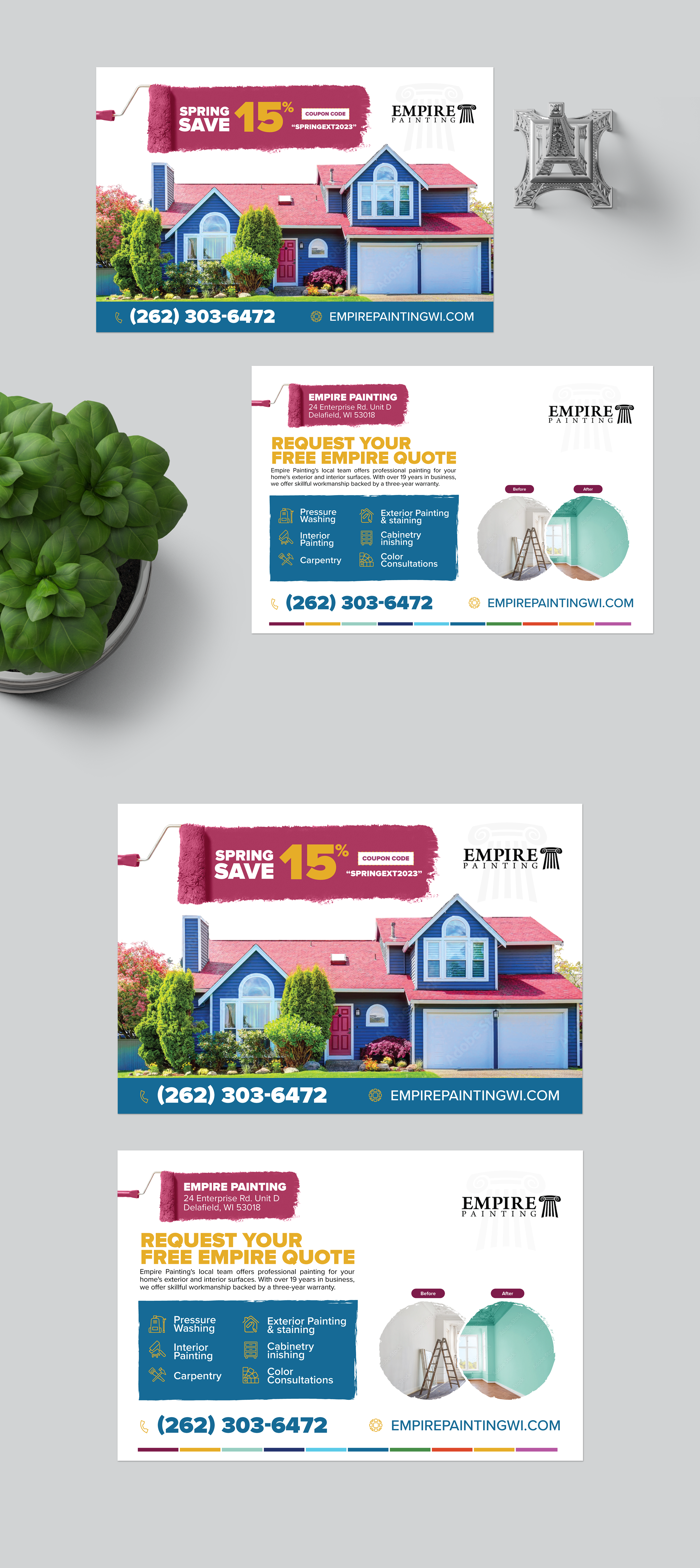 Postcard Design by vcreatived for Empire Painting | Design #30006127