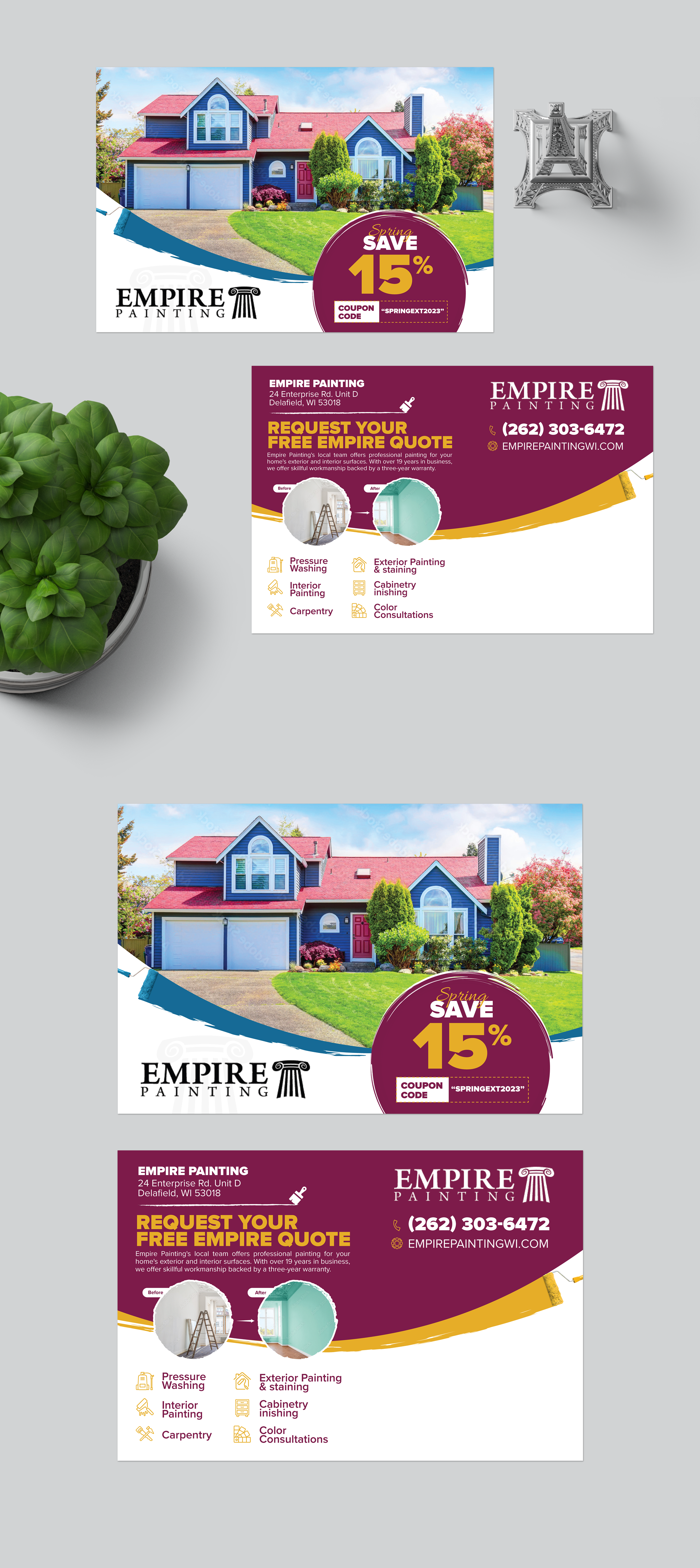 Postkarten-Design von vcreatived für Empire Painting | Design #30006130