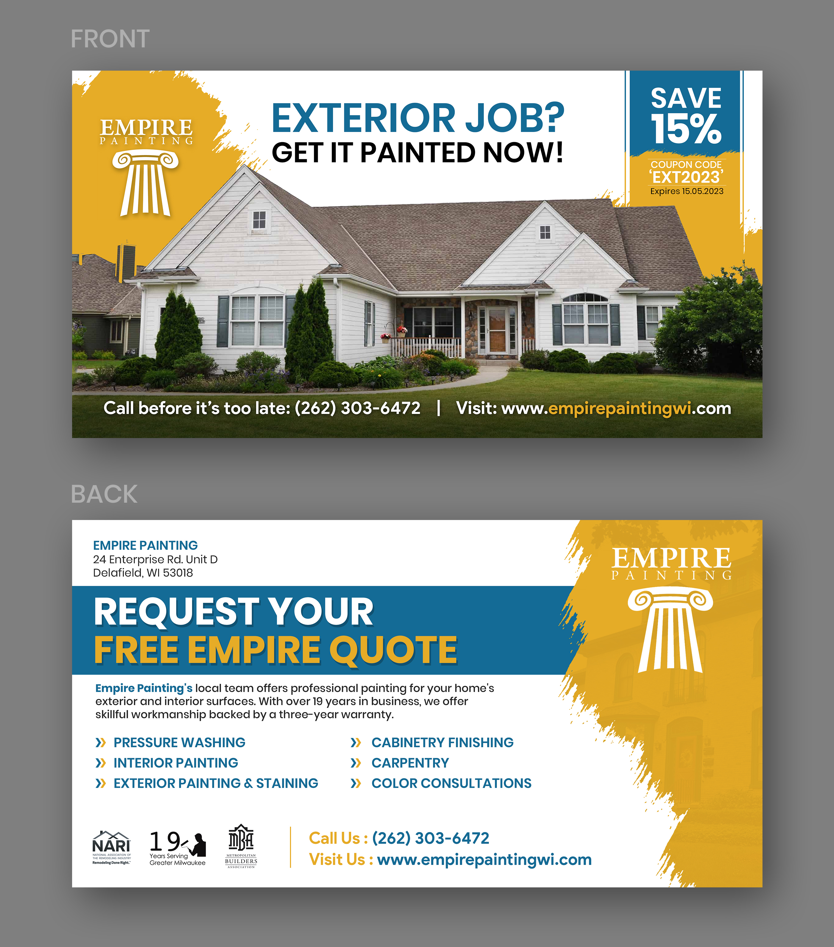 Postcard Design by ARTOGRAPHY for Empire Painting | Design #30022162