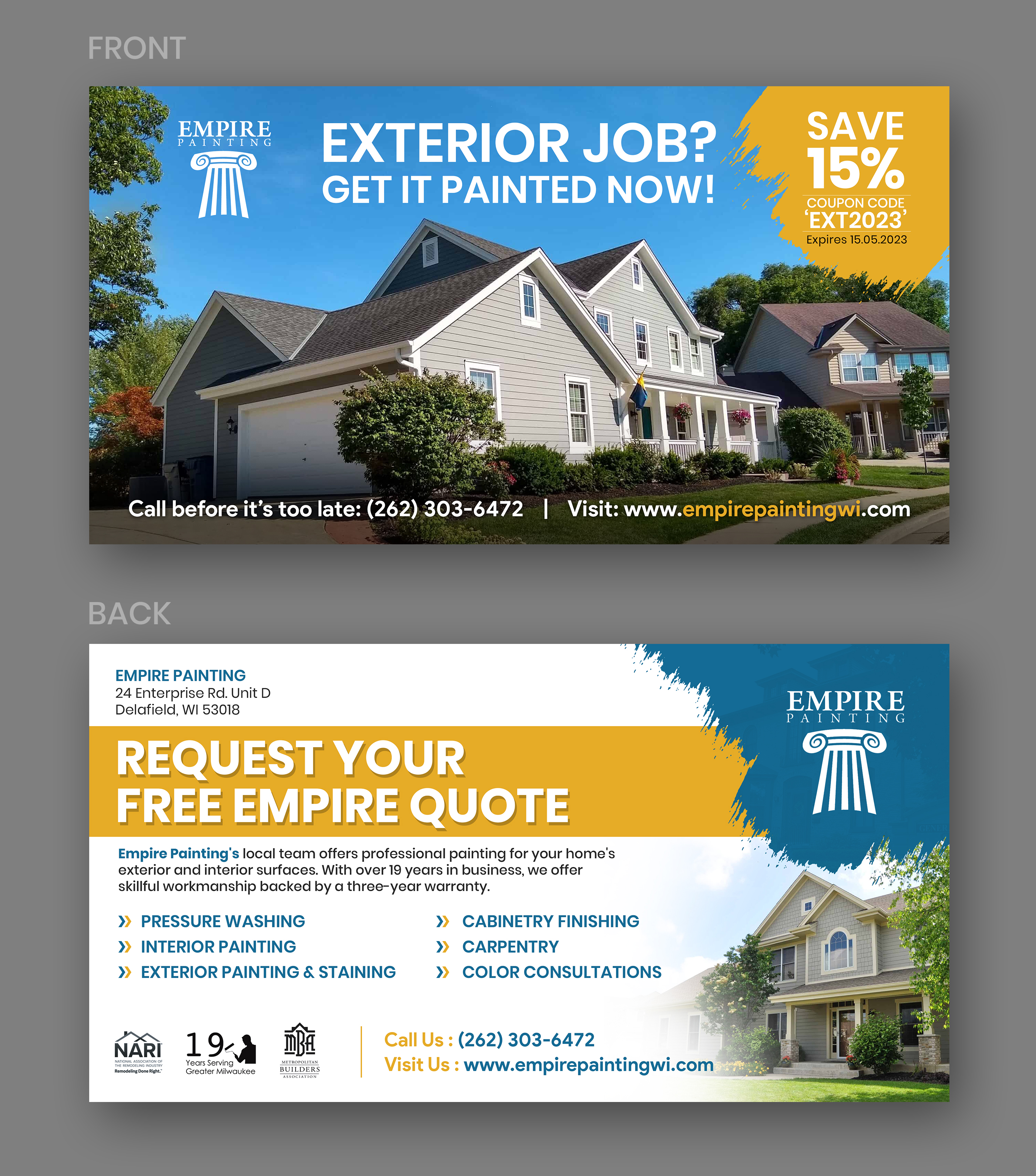 Design de Carte Postale par ARTOGRAPHY pour Empire Painting | Design #30028279