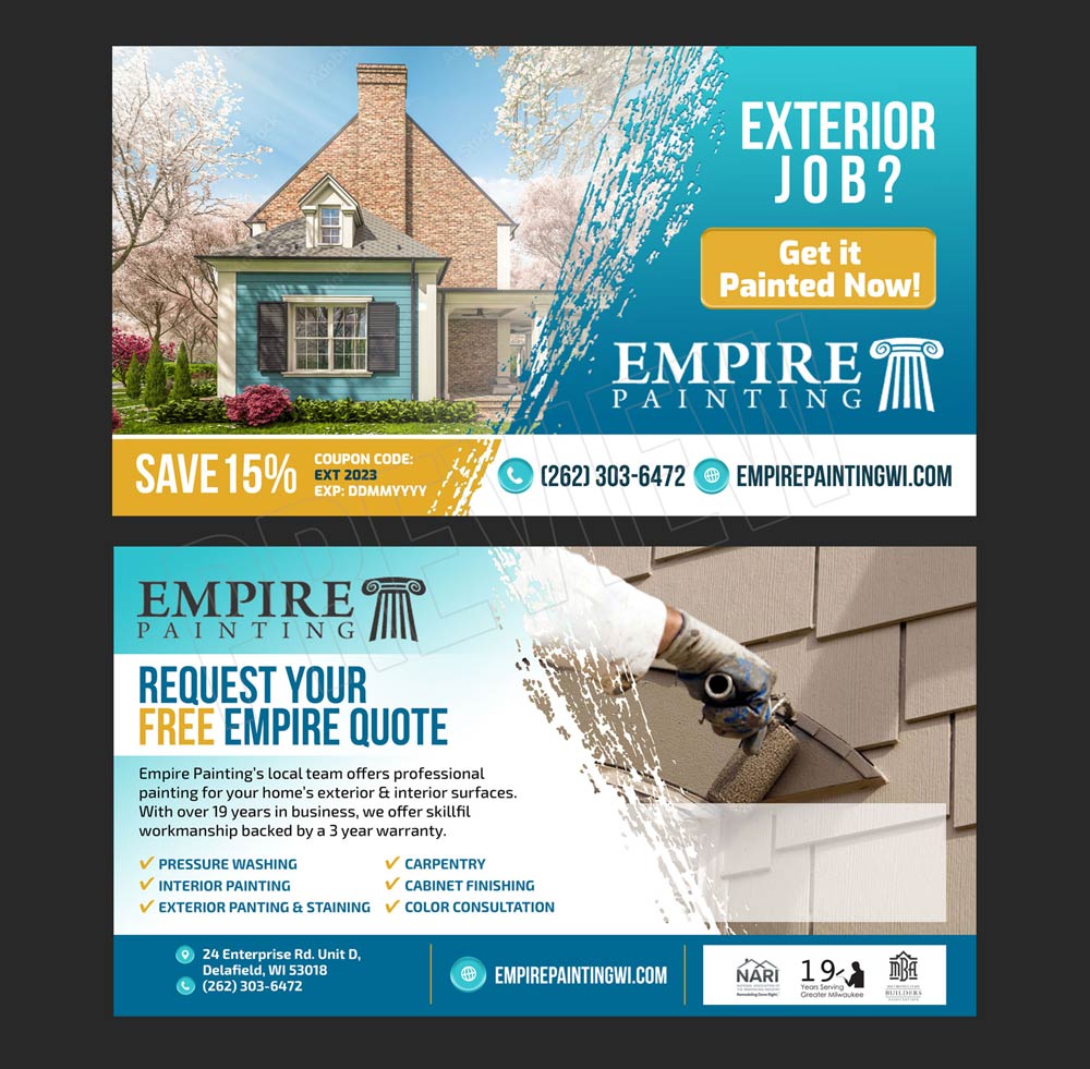 Design de Carte Postale par DA. pour Empire Painting | Design #30010232