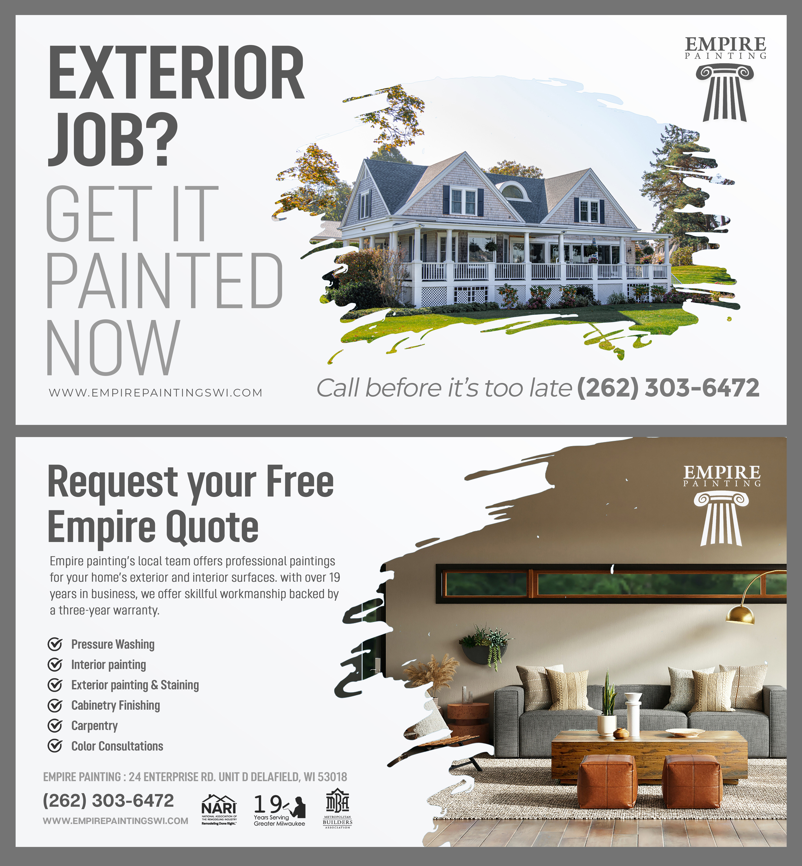 Postcard Design by aj for Empire Painting | Design #30013773