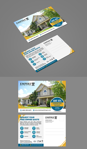 Diseño de Postal por GraphicsGuru para Empire Painting | Diseño: #30022055
