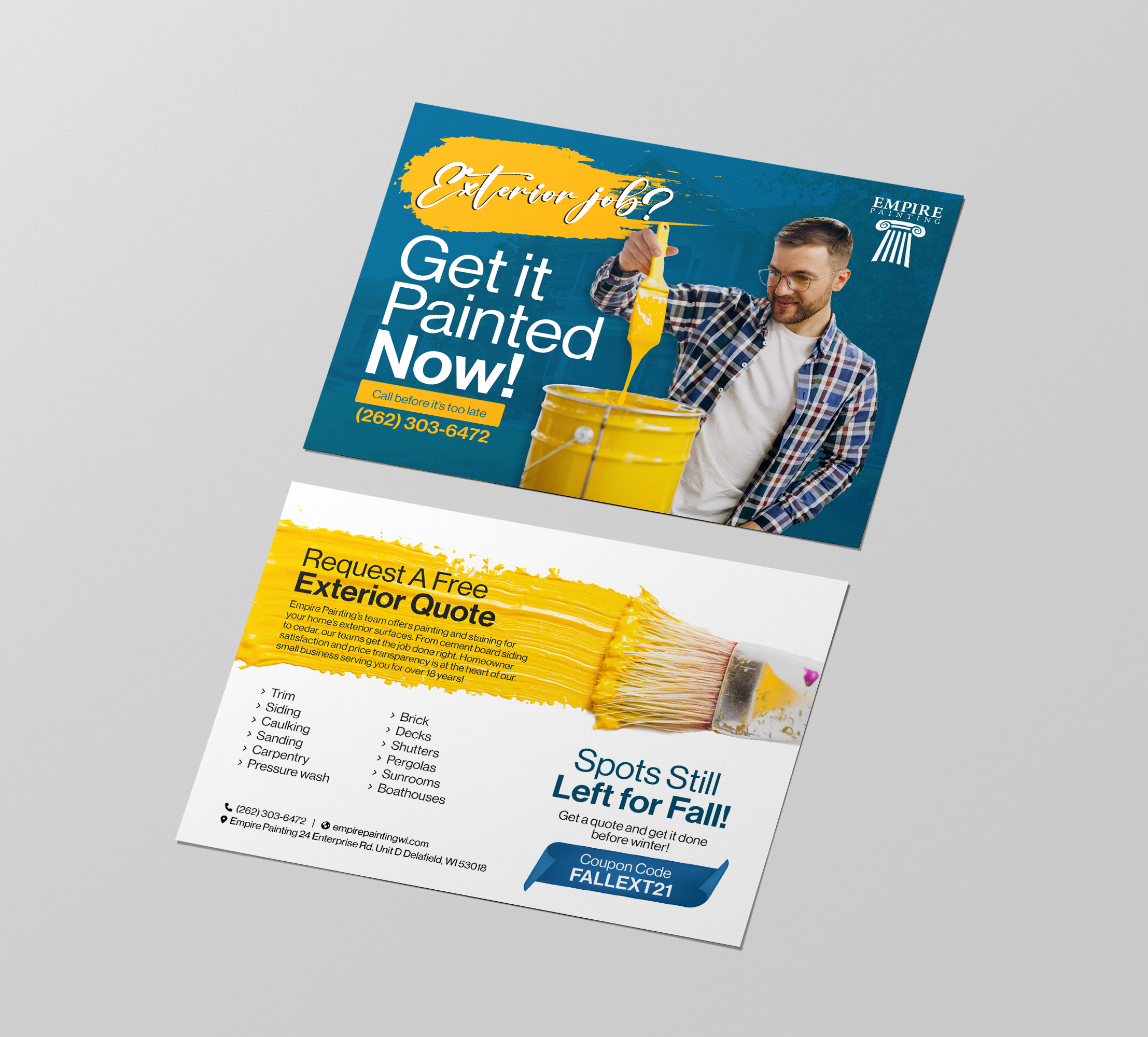 Design de Carte Postale par Graphic Guy pour Empire Painting | Design #30000356