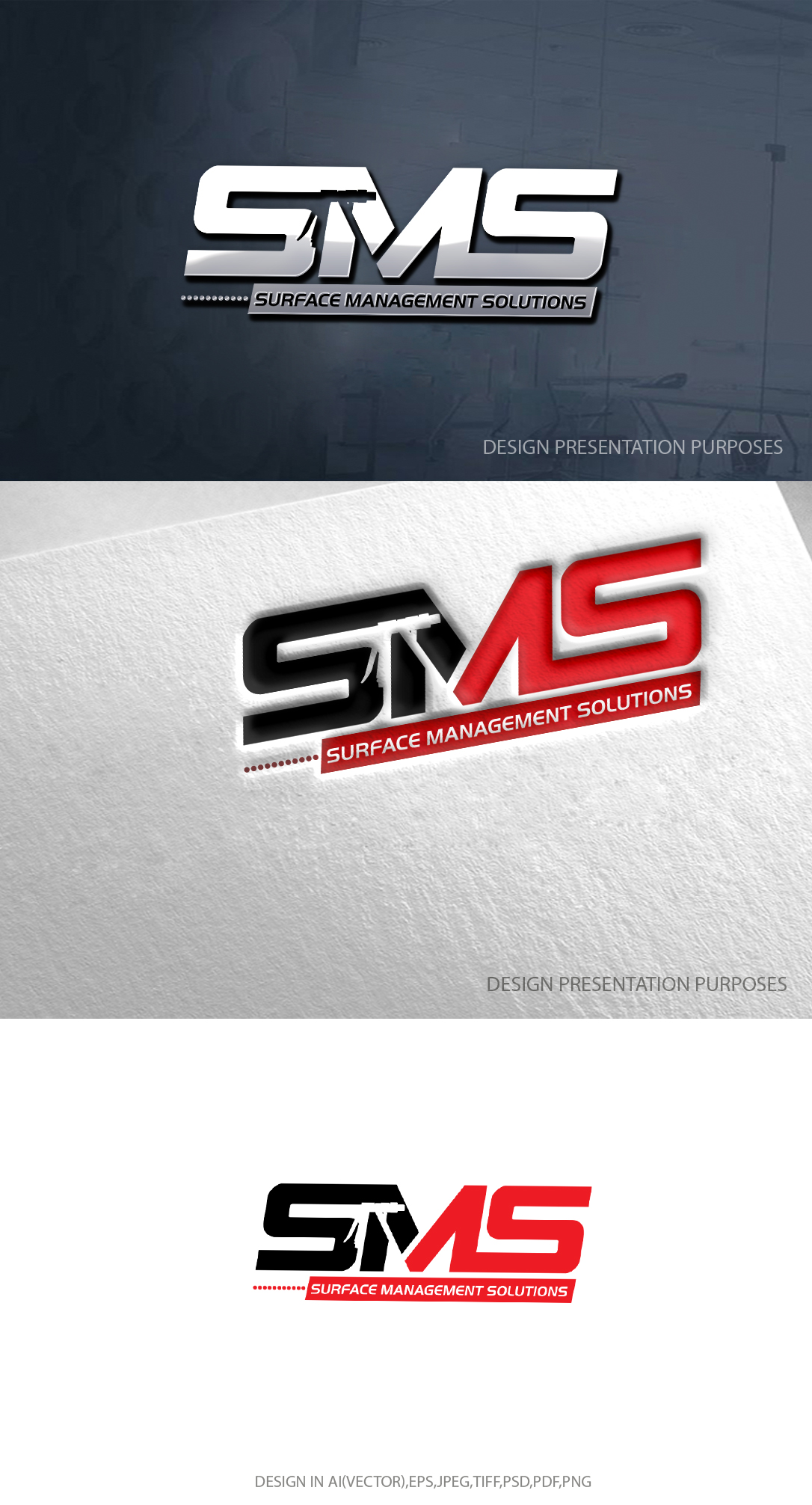 Logo Design by zebronicgraphic for surface management solutions LLC | Design #30004749