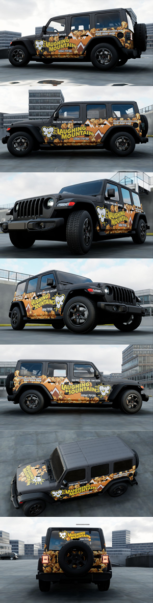 Car Wrap-Design von VEDG für Laughing Mountain Gourmet Popcorn | Design: #30018315