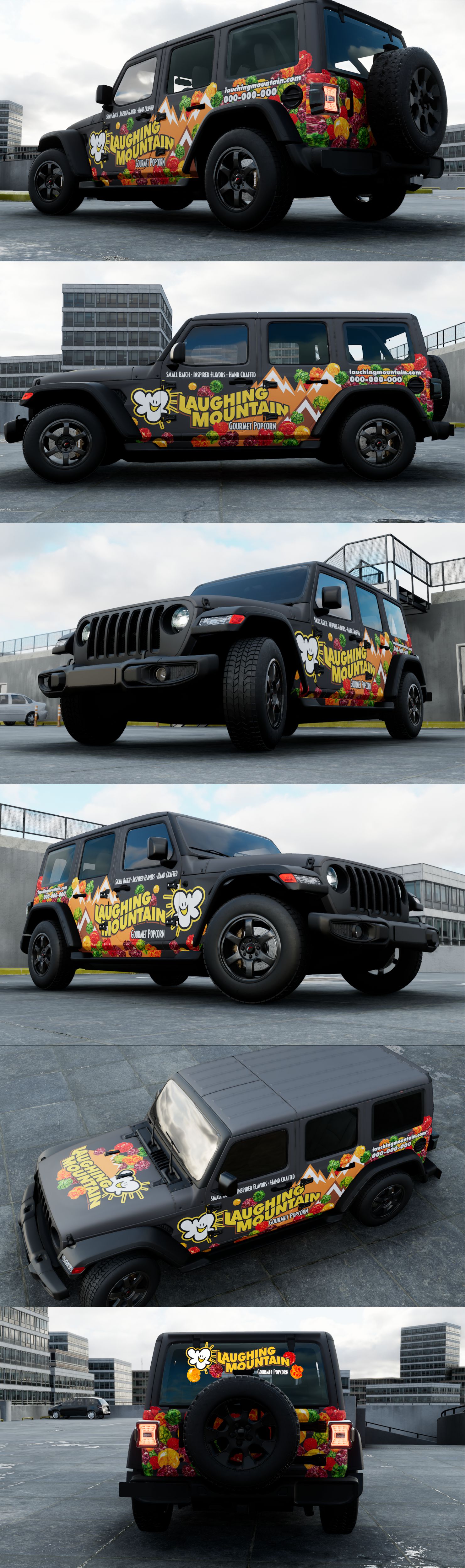 Diseño de Rotulación de Vehículo por VEDG para Laughing Mountain Gourmet Popcorn | Diseño #30022663