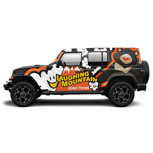 Car Wrap Design by aabirk09 for Laughing Mountain Gourmet Popcorn | Design: #30028239