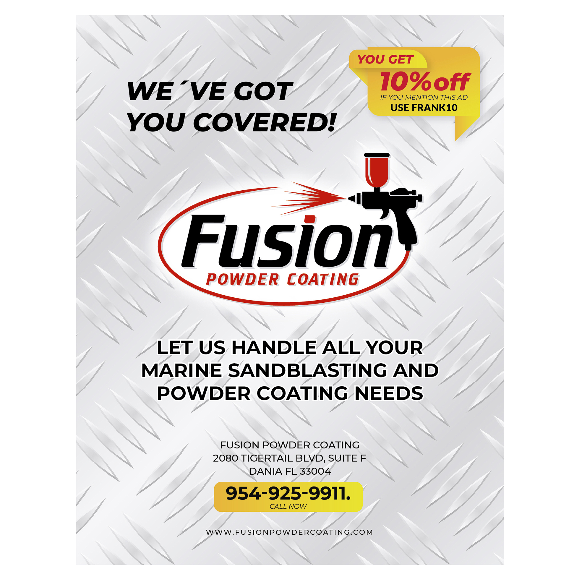 Print Design by Jose Lopez ( Verified Pro Designer ) for Fusion Powder Coating | Design #30021068