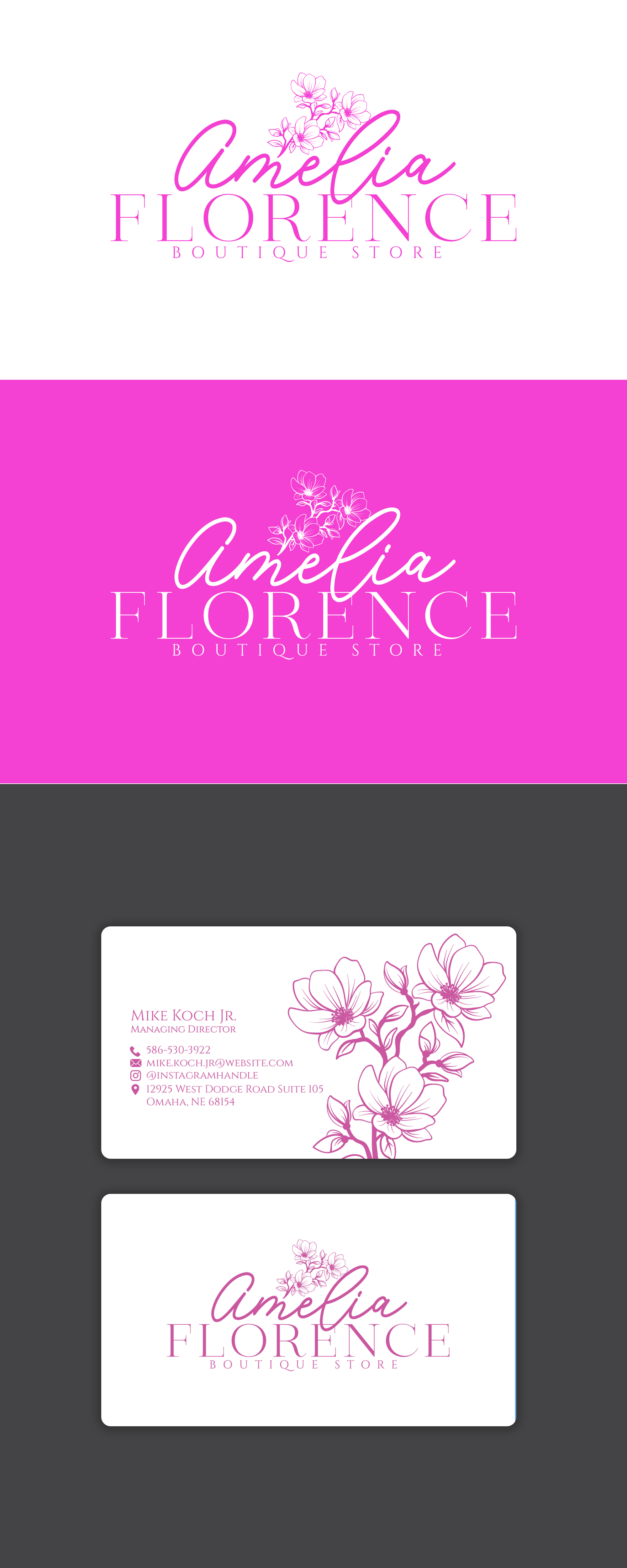 Logo Design by CreativeGwen™ for AmeliaFlorence | Design #30023273