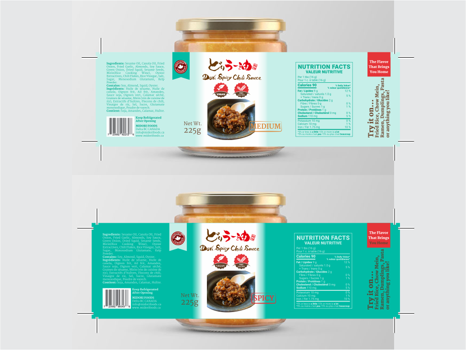 Label Design by Bee Bee for MIDORI FOODS | Design #30058379