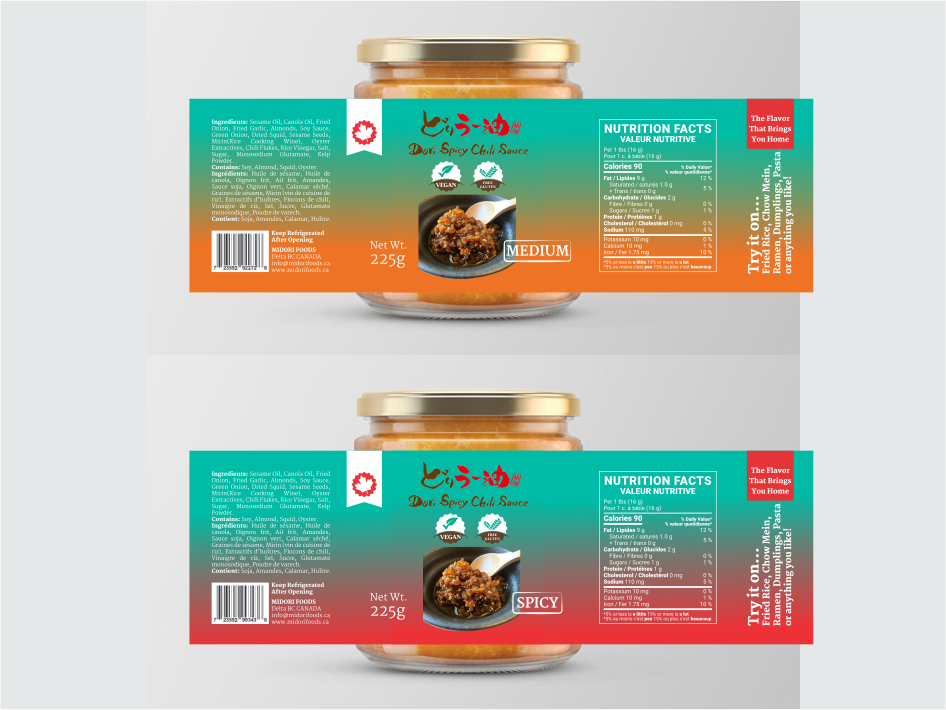 Label Design by Bee Bee for MIDORI FOODS | Design #30068641
