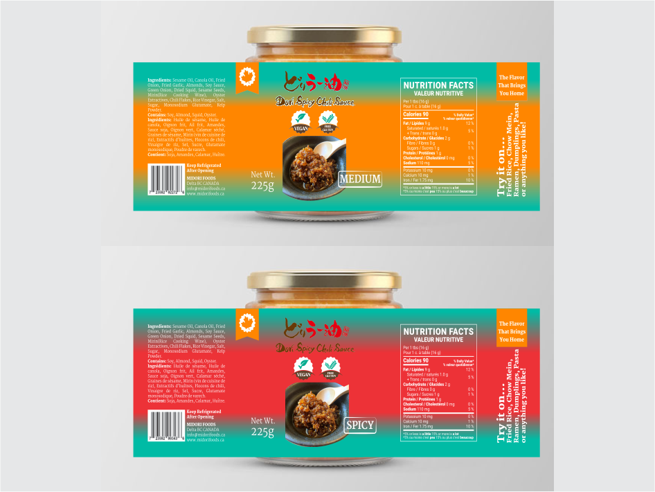 Label Design by Bee Bee for MIDORI FOODS | Design #30079011