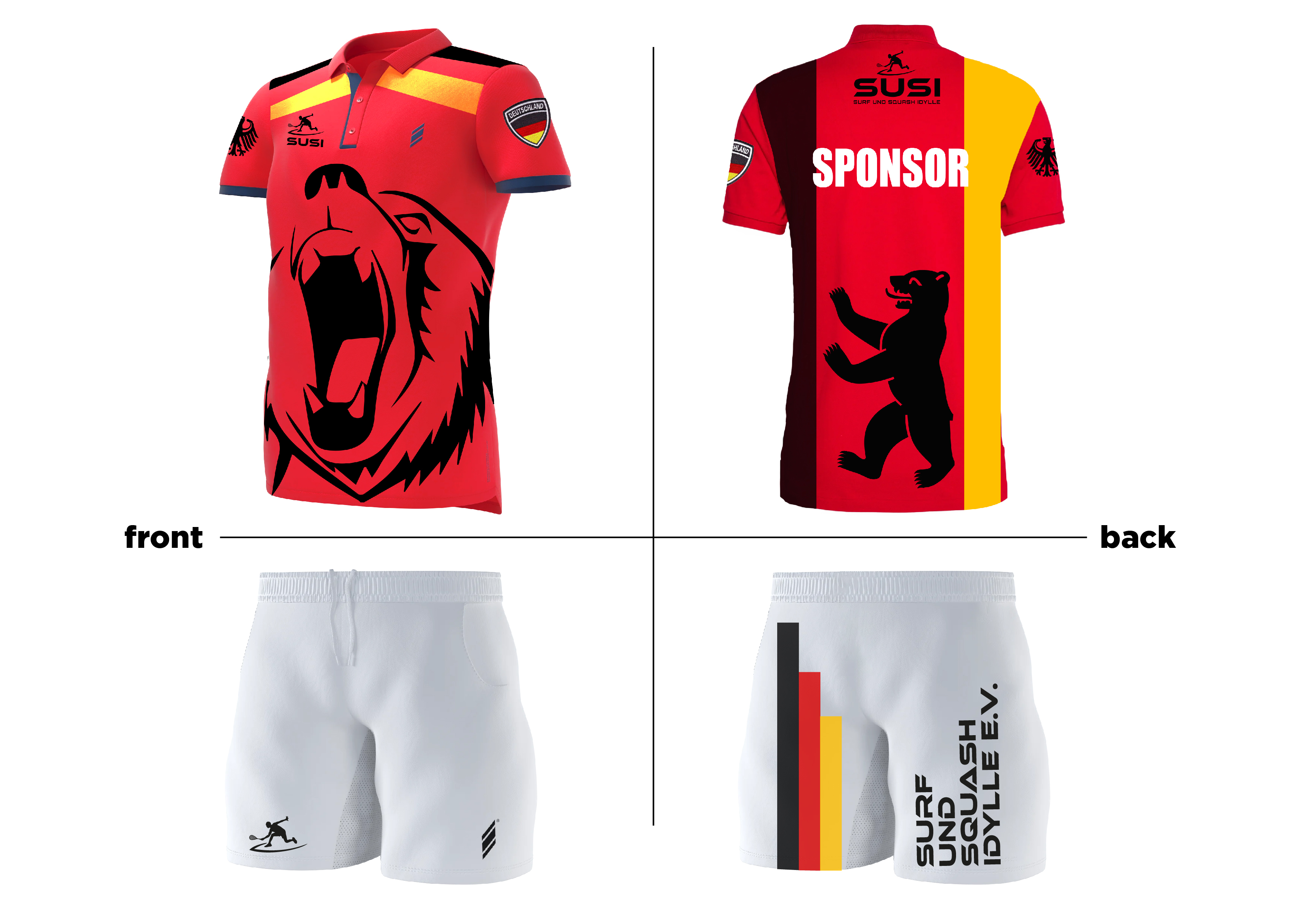 T-shirt Design by Stefano Ceci for Surf und Squash Idylle e.V. | Design #30045077
