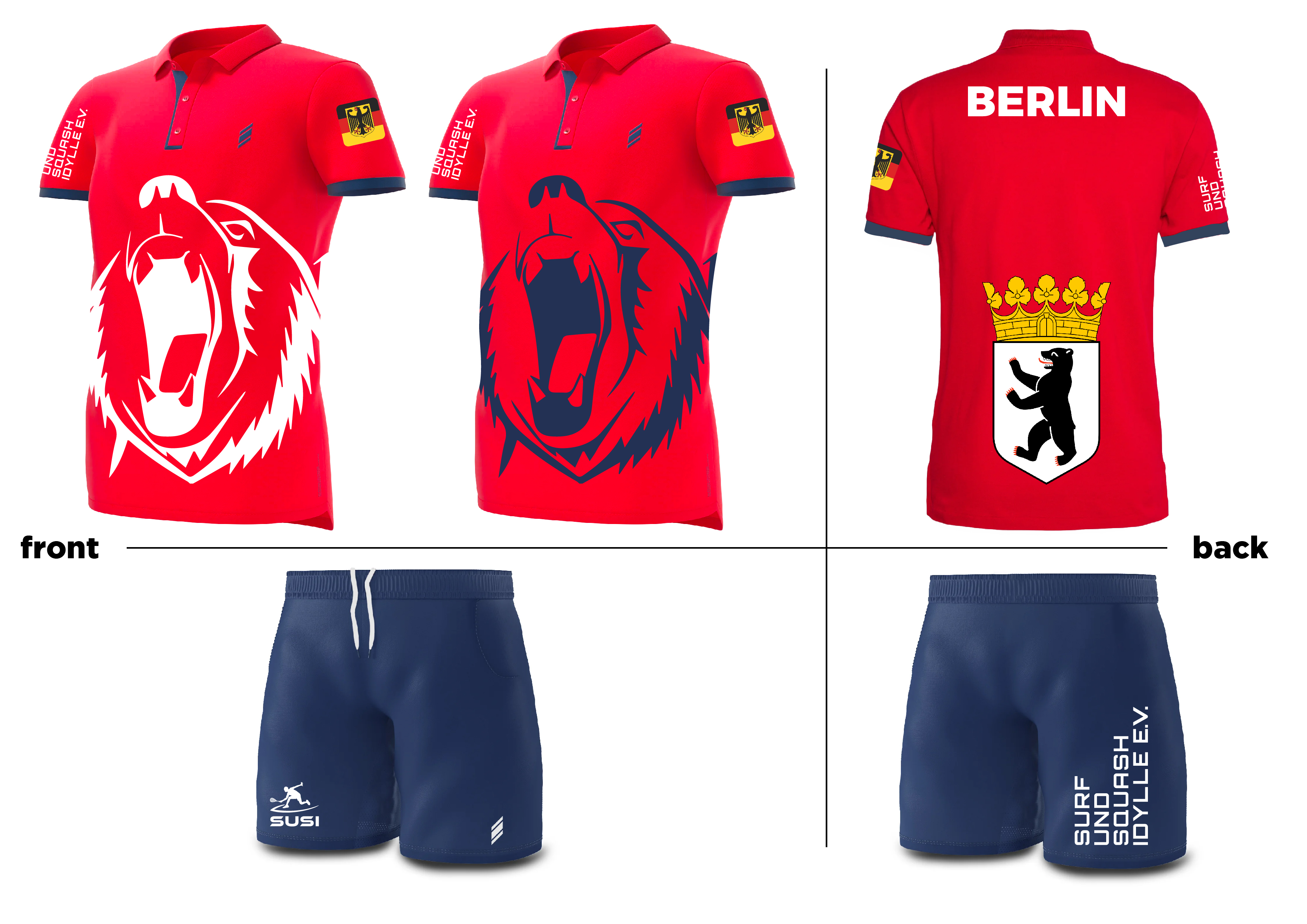 T-shirt Design by Stefano Ceci for Surf und Squash Idylle e.V. | Design #30051436