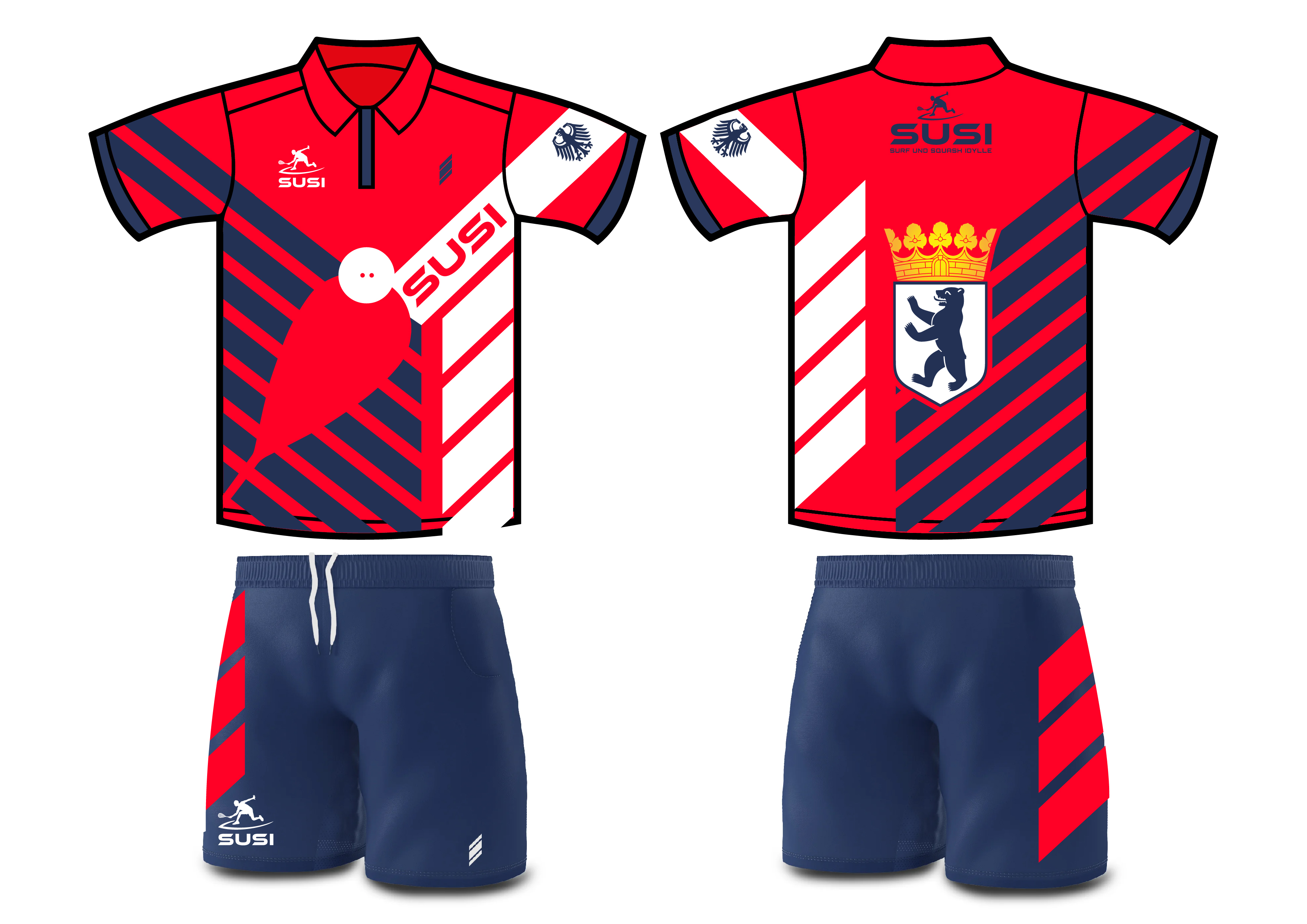 T-shirt Design by Stefano Ceci for Surf und Squash Idylle e.V. | Design #30094235