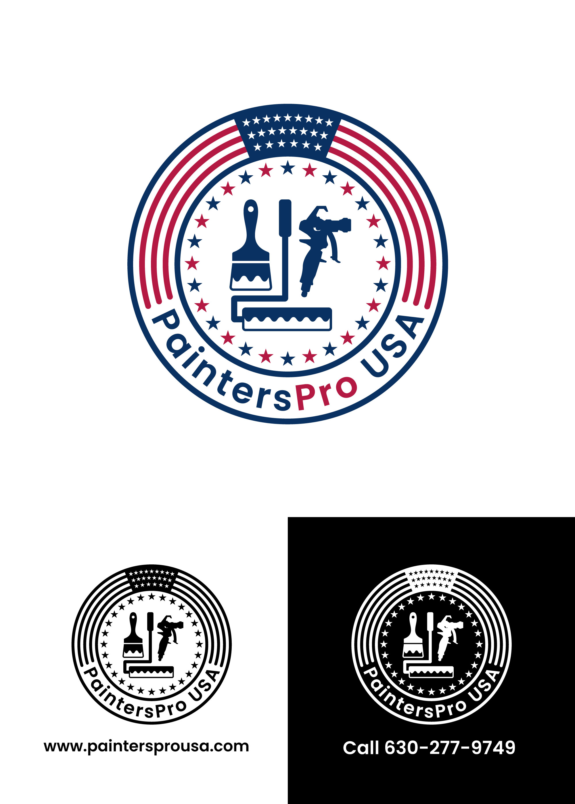 Logo Design by loveqis for Painters Pro USA | Design #30138722